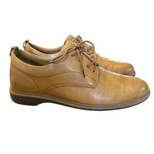 Amberjack The Original Lace Up Leather Comfort Oxford in Honey - Size 9